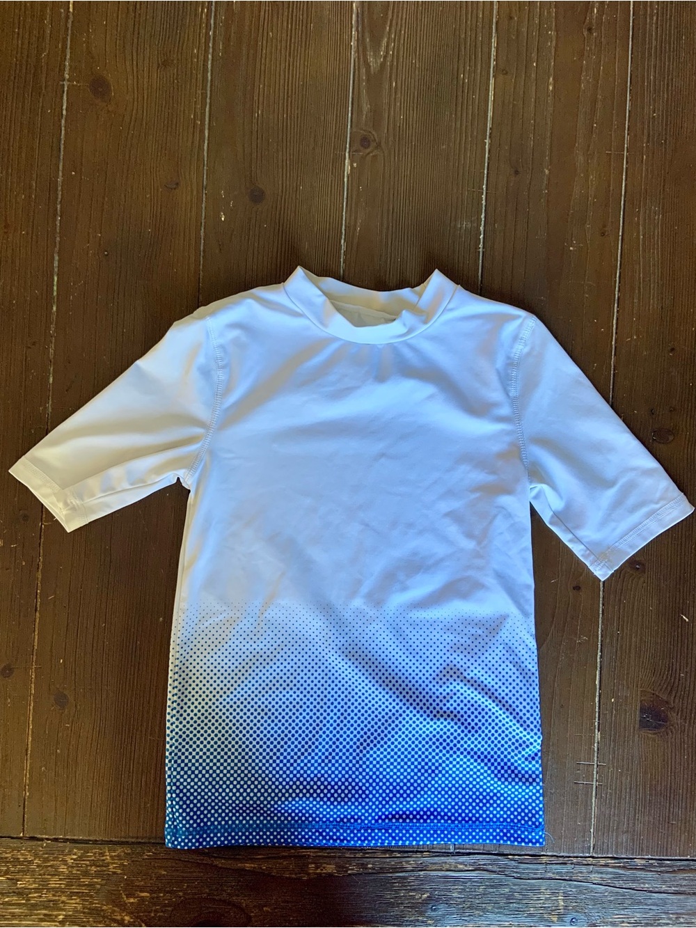 Cat & Jack White and Blue Gradient Dot Rashguard